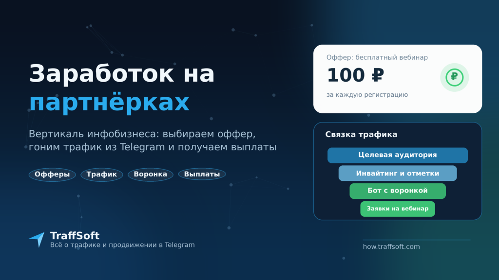 Заработок на партнёрках в Telegram: инфобизнес и офферы LeadMagnet