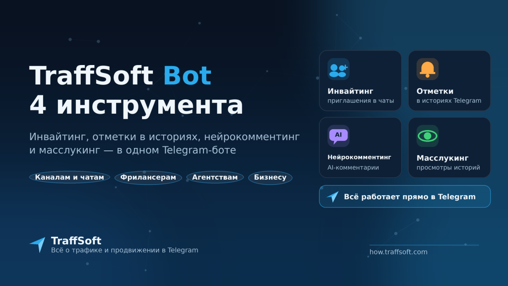 Бот для продвижения в Telegram — TraffSoft Bot