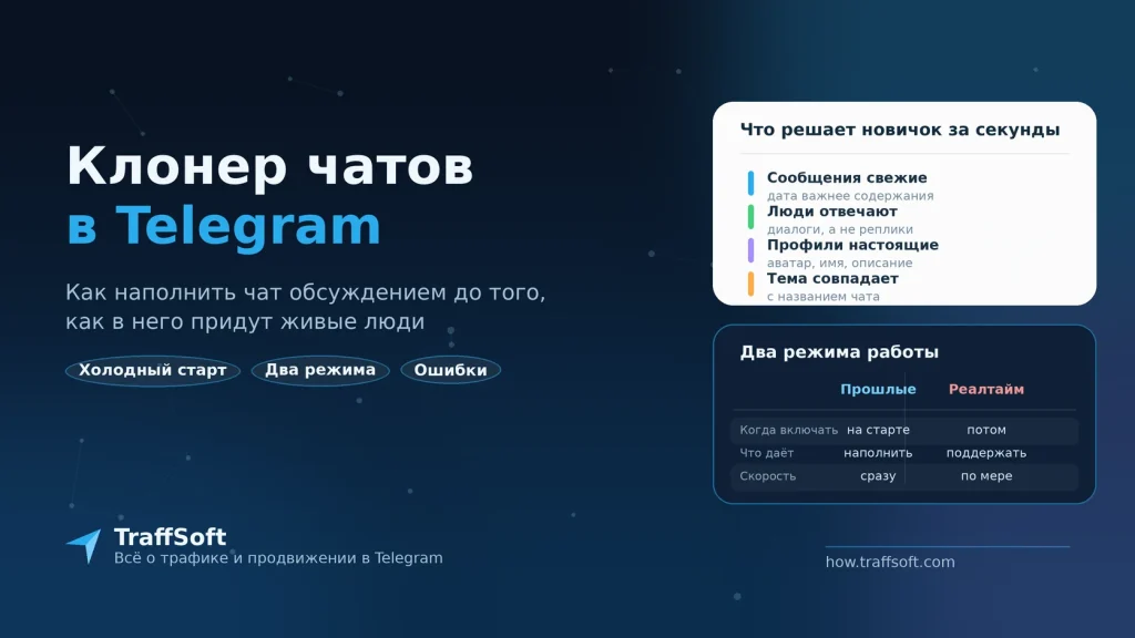 Клонер чатов в Telegram: как создать активность в чате с нуля