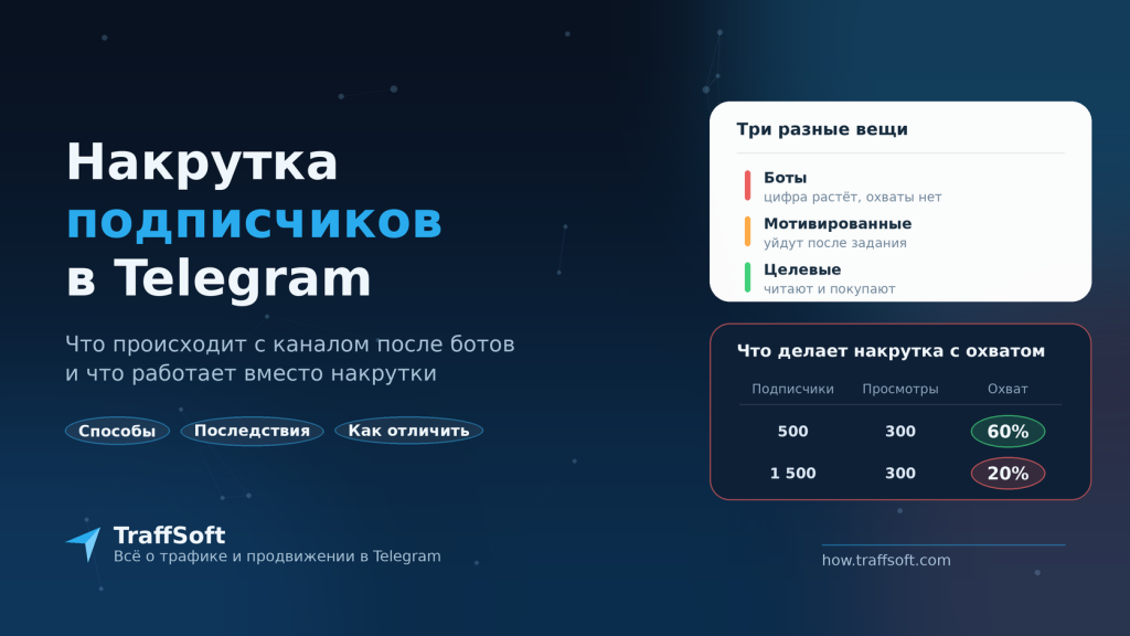 Накрутка подписчиков в Telegram: способы, последствия и что работает вместо неё