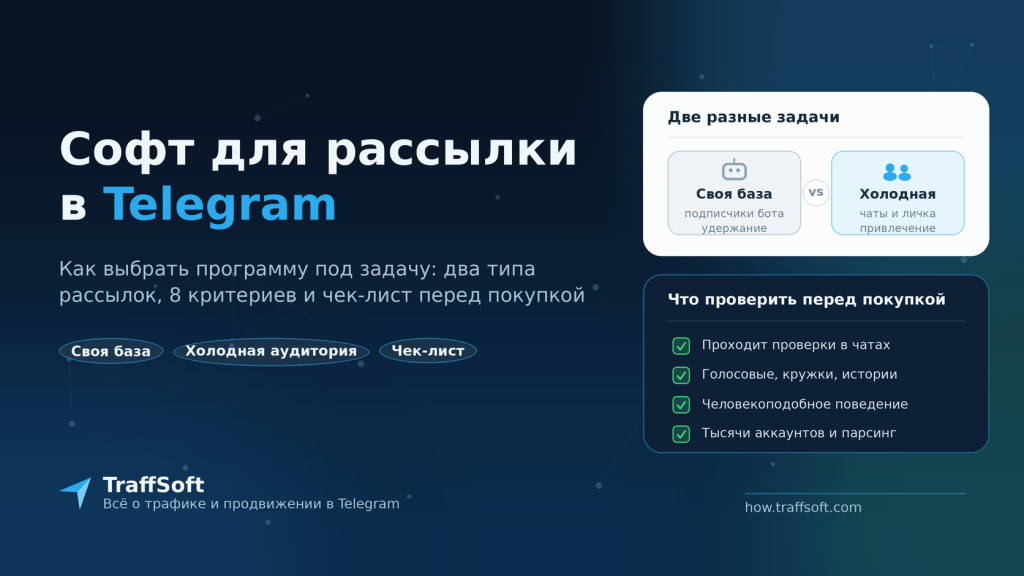 Софт для рассылки в Telegram: по чатам и в личные сообщения