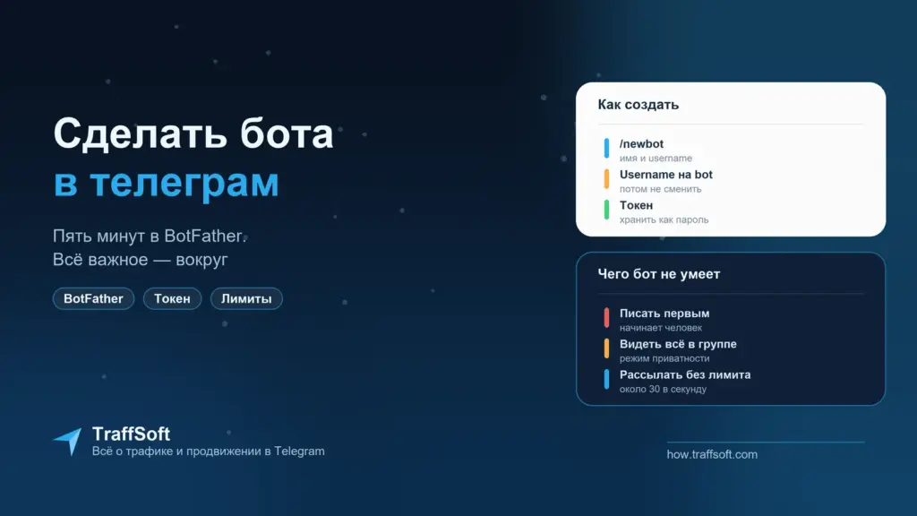 Как сделать бота в телеграм: пошагово через BotFather и что знать до запуска
