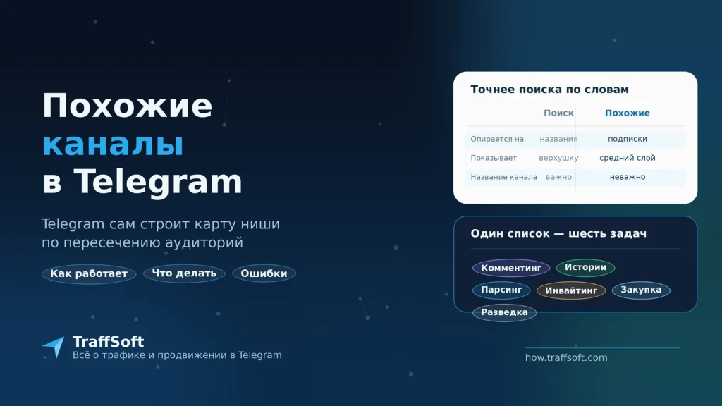 Похожие каналы в Telegram: как собрать базу площадок